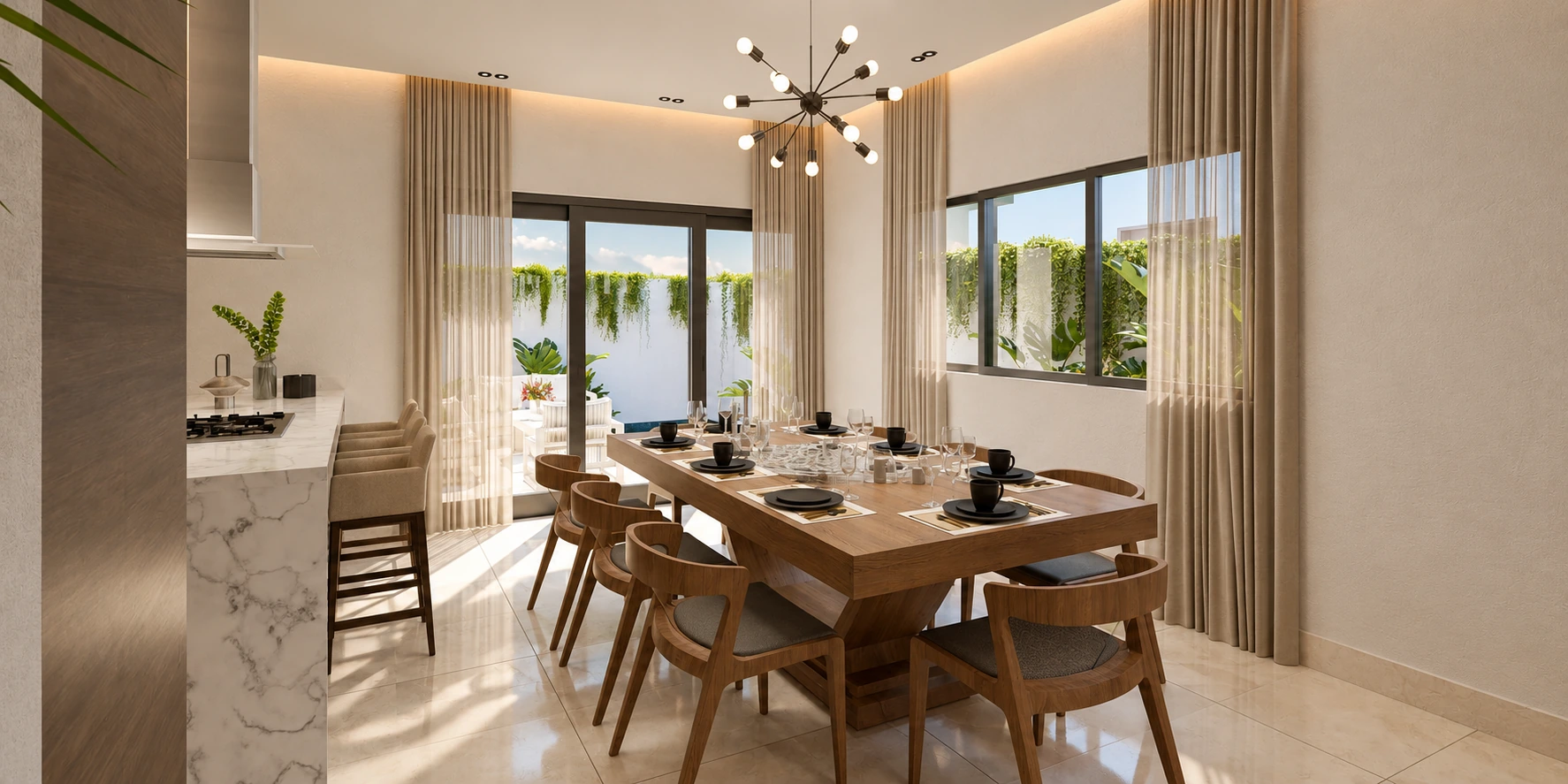 Propuesta · Comedor y relación con el exterior