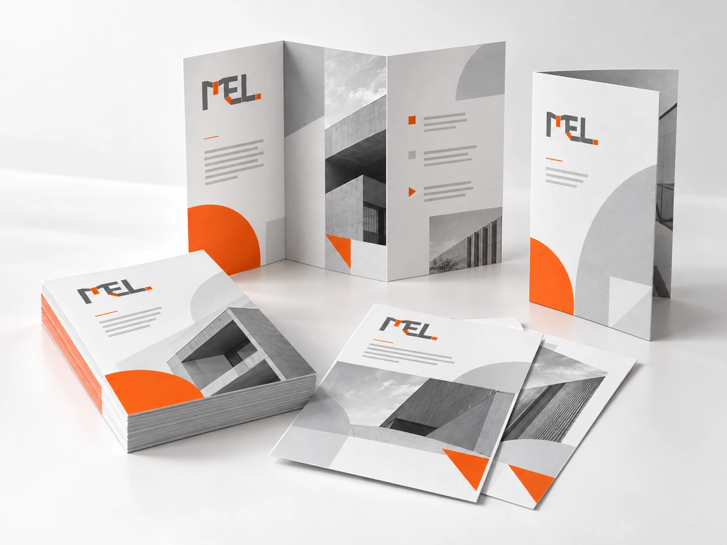 Ejemplo ilustrativo de brochures y volantes