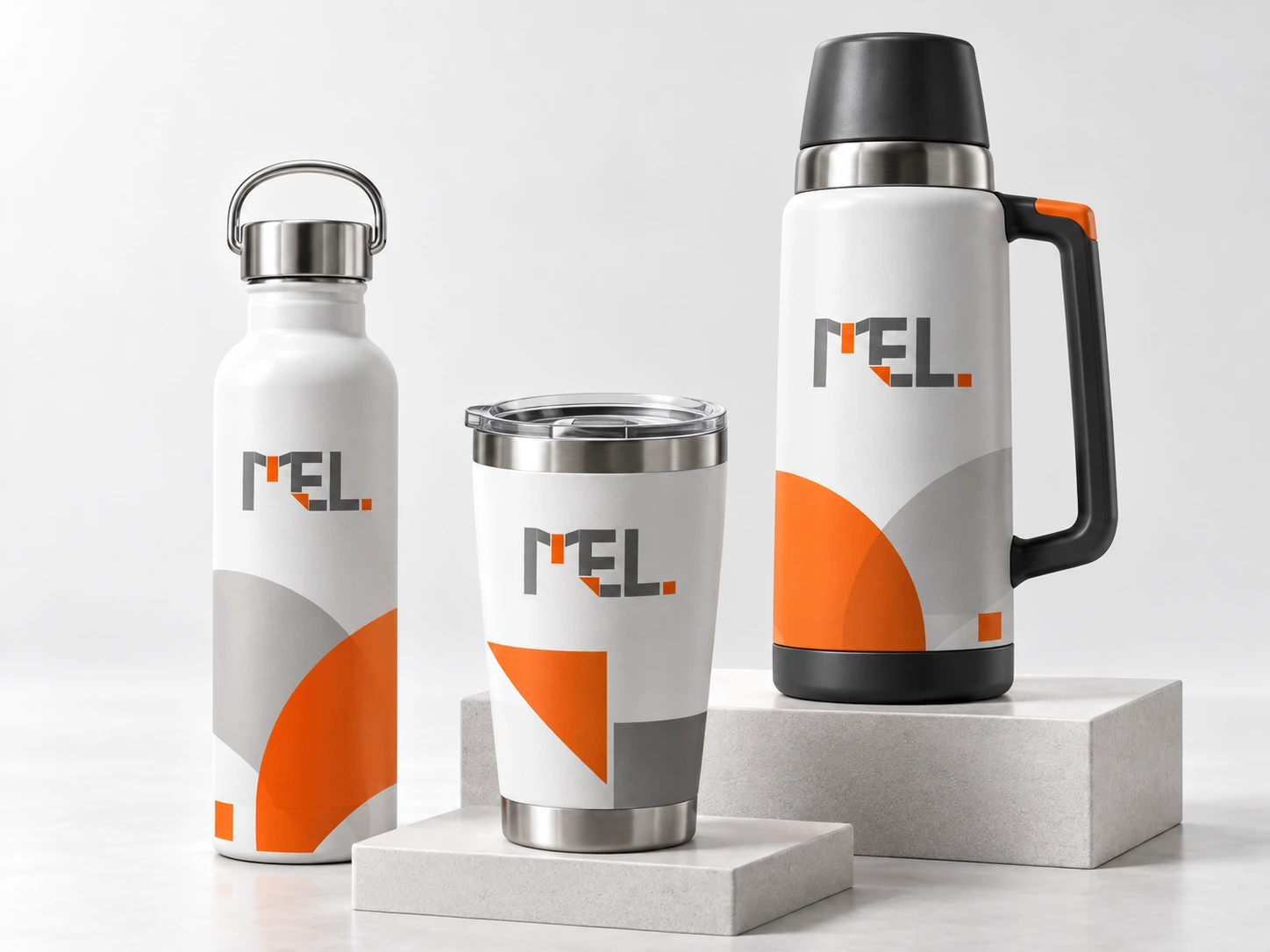 Ejemplo ilustrativo de botellas y termos