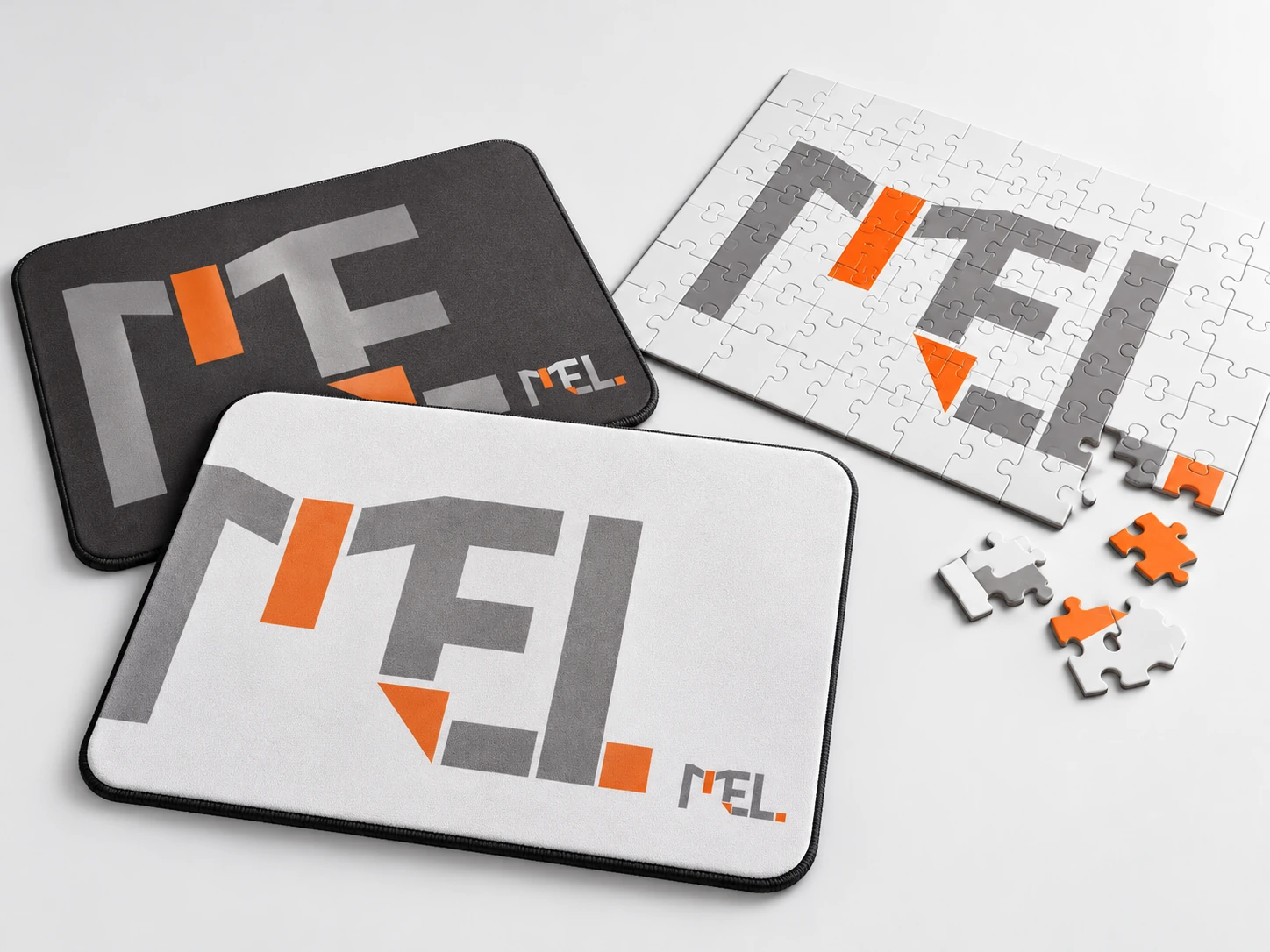 Ejemplo ilustrativo de mousepads y rompecabezas