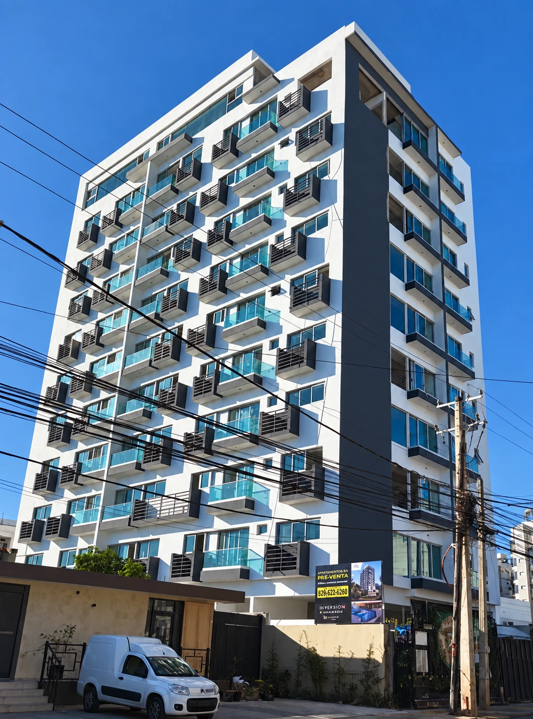 Perspectiva exterior del edificio
