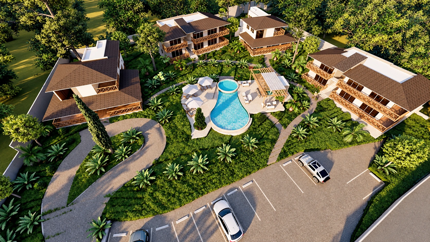 Propuesta · Vista general de las villas y sus recorridos