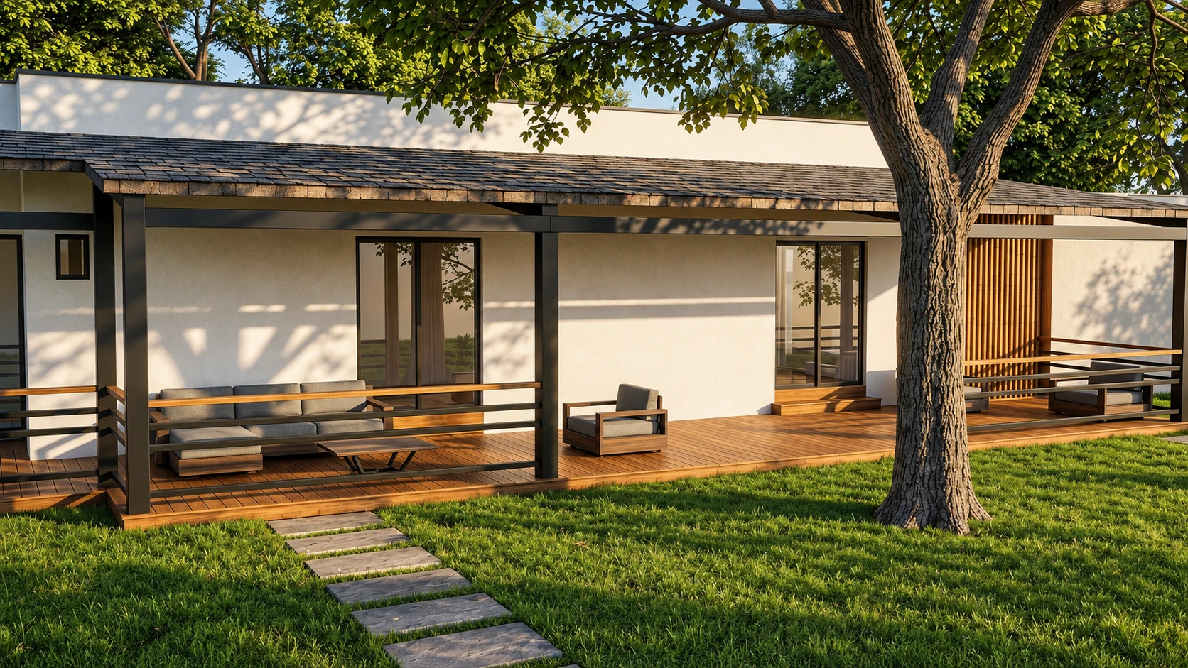 Propuesta · Fachada de la casa y galería exterior